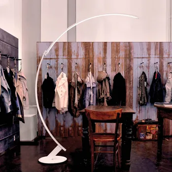 Lampička kdln LED stojací lampa Kyudo, bílá, výška 212 cm - Základna Ø 42 cm, výsuv min. 43 cm, výška min. 157 cm LED 43,2 W celkem - Doprava zdarma