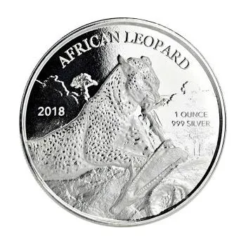 1 unce stříbrná mince Afrika Ghana Leopard 2018