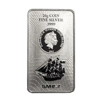 20 gramů stříbrný Cook Islands mincovní slitek