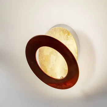 Lampička ICONE Vera LED nástěnné svítidlo 930 Ø26cm zlatá/rezavá plátkové zlato, rez LED 16,8 W celkem - Doprava zdarma