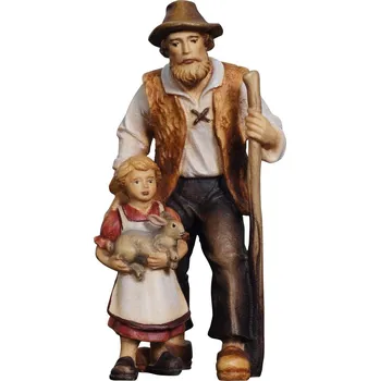 Vánoce Ornatis Poutník s holčičkou a králíkem Provedení: Malované, Velikost stojících figur dospělých postav: 8 cm