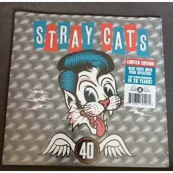 Zahraniční hudba LP Stray Cats: 40 2024 Coloured Blue With Pink Splatter Vinyl Limited Edition