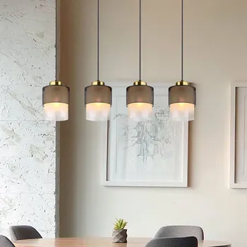 Globo Závěsné svítidlo Olga, délka 91 cm, černá, 4 světla, kov/sklo černá matná, mosazná, satinovaná, čirá 1 x 60 W - Doprava zdarma