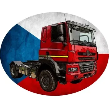 Nášivka Nažehlovačka s nákladním autem České výroby na vlajce (digitální nažehlovačka)