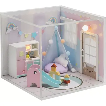 ostatní stavebnice Miniatura domečku Duhový dům pro děti