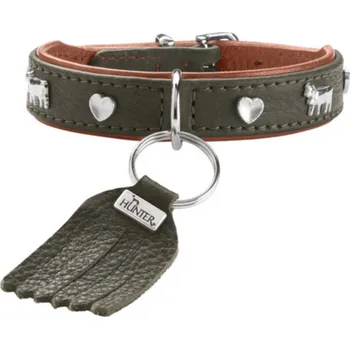 Obojek pro psa HUNTER MÜNCHEN MINI obojek - zelená/koňak 27/XXS-XS Hunter