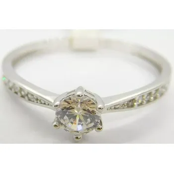 Prsten Klenoty Budín Luxusní zásnubní prsten z bílého zlata se zirkonem 585/1,45gr vel.58 JMG0216WSR58 (Klenoty Budín Luxusní zásnubní prsten z bílého zlata se zirkonem 585/1,45gr vel.58 JMG0216WSR58)