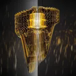 Závěsné světlo Slamp Aria M, zlaté, Ø 60 cm zlato 3 x 12 W žárovka + 1 x 7 W reflektor - Doprava zdarma