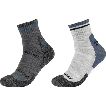 Pánské ponožky Skechers 2PPK Men Trail Wool Quarter Socks SK42052-9300 Velikost: 43-46