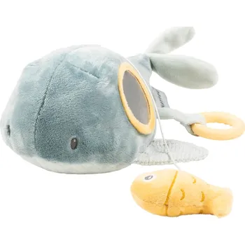 plyšák NATTOU Plyšová velryba s 8 aktivitami Sally 32 cm Romeo, Jules & Sally 31x15x12 modrá