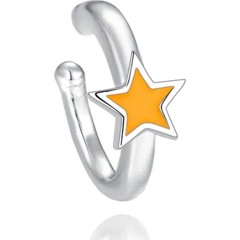 Náušnice Teen svítící oranžová stříbrná záušnice