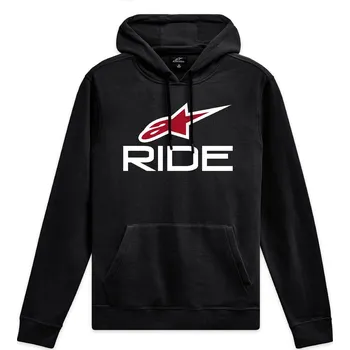 Pánská mikina Mikina RIDE HOODIE 4, ALPINESTARS (černá/bílá/červená) (Velikost: M)