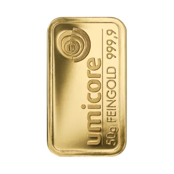 Sběratelství 50 gramů zlatý slitek