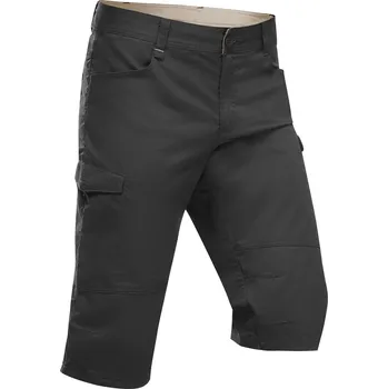 Pánské kraťasy QUECHUA Pánské turistické bermudy NH 500 Fresh 48 ŠEDÁ