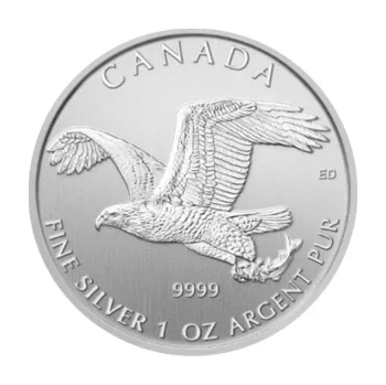 1 unce stříbrná mince Kanada Birds of Prey - Bald Eagle - Weißkopfseeadler 2014