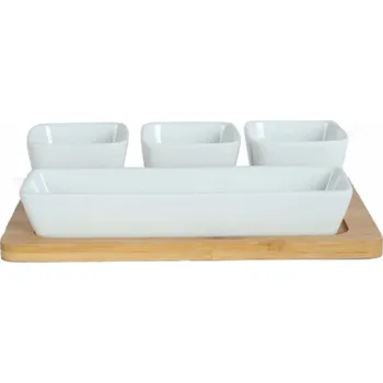 Servírovací sada Domoletti, 26,1 x 17 x 4,7 cm, bílá