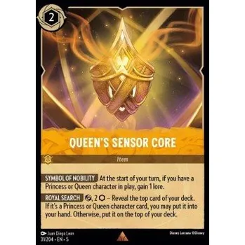 Sběratelská karetní hra Lorcana SSK 031/204 Queen's Sensor Core - Shimmering Skies Stav: Near Mint, Verze: NORMAL