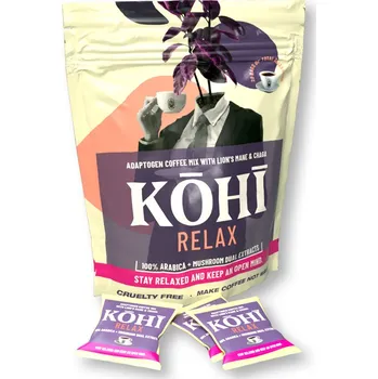 Speciální výživa Superionherbs KOHI-RELAX, 60 g (prémiová instantní káva + extrakty blahodárných hub)