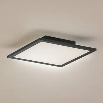 Lampička Lindby LED panel Enhife, černý, 30 x 30 cm, kov, 4 000K černá LED 14 W celkem