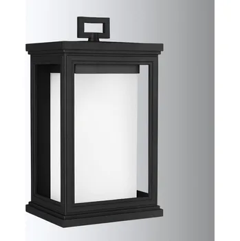 Venkovní osvětlení FEISS Medium - venkovní nástěnné světlo Roscoe černá, bílá opálová 1 x 75 W - Doprava zdarma