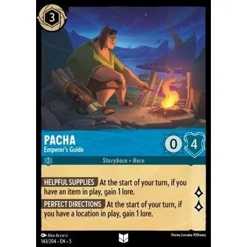 Sběratelská karetní hra Lorcana SSK 143/204 Pacha - Emperor's Guide - Shimmering Skies Stav: Near Mint, Verze: NORMAL