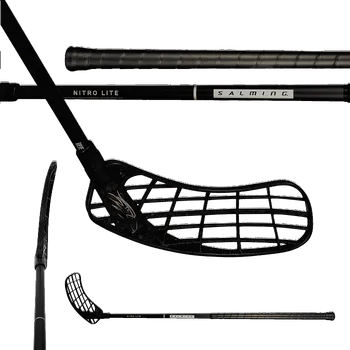 Florbal Salming Hawk Nitrolite 29 Black/Silver vel. 100cm (=111cm) pravá kulatá (pravá ruka dole)