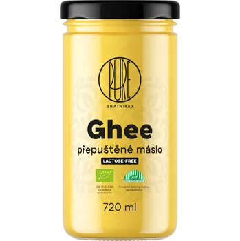 Přepuštěné máslo BrainMax Pure Ghee, přepuštěné máslo GHÍ, BIO, 720 ml