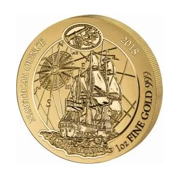 1 unce zlatá mince Rwanda Nautical Serie - HMS Endeavour 2018