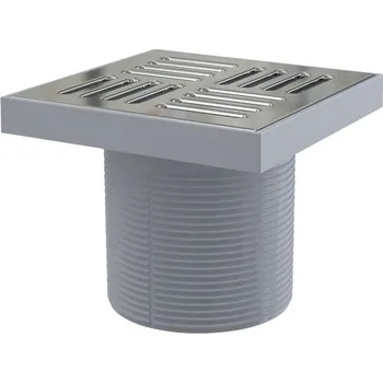 Odvodňovací žlab Krycí rošt na vpusť Alcadrain t 150×150 mm nerezová ocel APV0400