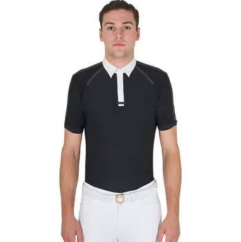 Pánské tričko EQUESTRO Triko závodní Contrast Equestro, pánské, černé M