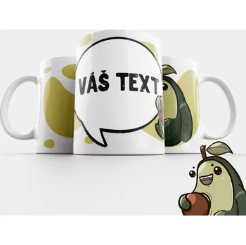 Hrnek Avokádo (Text na přání) - Černá