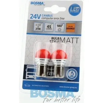 Autožárovka Žárovka LED 24V BAU15S 9XLED oranžové BOSMA 5387, , ,