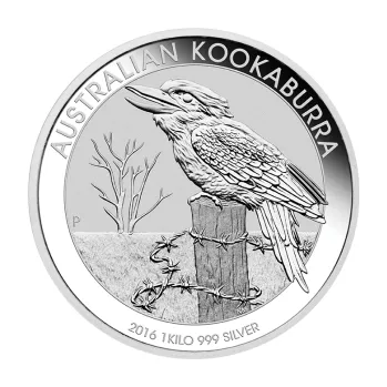 1 kilogram stříbrná mince Austrálie Kookaburra 2016