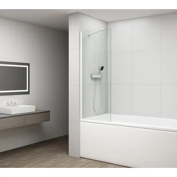 Vanová zástěna FISA vanová zástěna 800x1500mm, bílá mat, čiré sklo