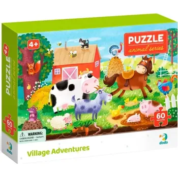 Puzzle Dodo Puzzle Zvířata – Dobrodružství na venkově, 60 dílků