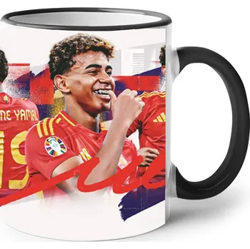 Hrneček s potiskem Yamal, Barva Černá, Velikost 330 ml, Canvas Keramický hrnek s barevným uchem Bezvatriko.cz 2656