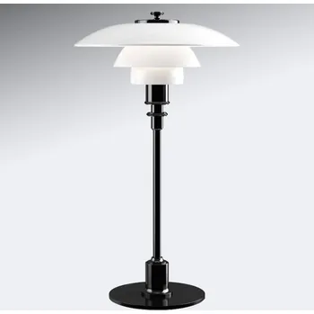Lampička Louis Poulsen PH 2/1 stolní lampa černá - Ø nohy 12 cm bílá opálová 1 x 33 W - Doprava zdarma