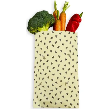 Termobox BajaBee, Voskovaný pytlík - L, Žluté včelky, 1 ks