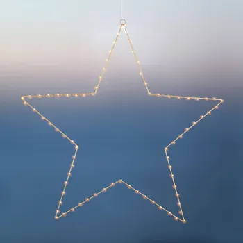 Lampička Sirius Dekorativní hvězda LED Liva Star, zlatá, Ø 70 cm - Přívodní vedení 300 cm zlato 80 LED diod - Doprava zdarma