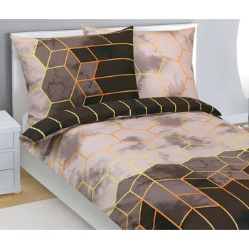 Povlečení Povlečení bavlněné Hnědá,Béžová BX11795 - 140x200, 70x90 cm