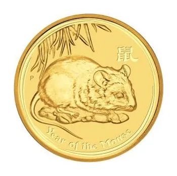 10 uncí zlatá mince Austrálie Lunar II myš 2008