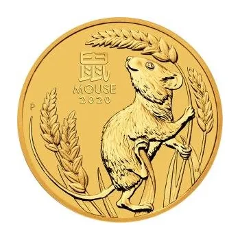 1 unce zlatá mince Austrálie Lunar III myš 2020