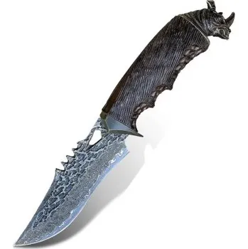 Kuchyňský nůž KnifeBoss lovecký damaškový nůž Rhino VG-10 + doprava zdarma!