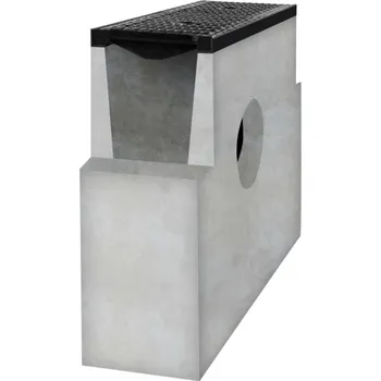 Betonová vpusť Varianta: D400 s litinovou mříží pro štěrbinové žlaby - 500 x 300 x 700 mm