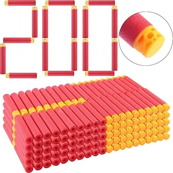 Dětská zbraň Alternativní sípy pro Nerf - červené šípy Waffle - měkká hlavice 200 kusů