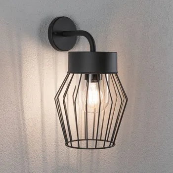 Venkovní nástěnné svítidlo Paulmann Lanka v designu klece antracit 1 x 40 W - Doprava zdarma