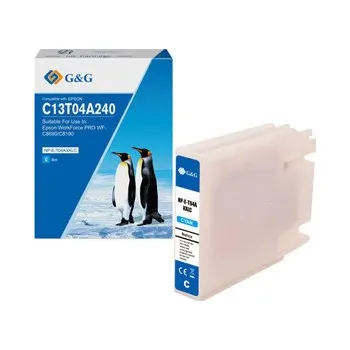 G&G kompatibilní ink s C13T04A240, NP-E-T04AXXLC-A, cyan, 8000str. NP-E-T04AXXLC-A