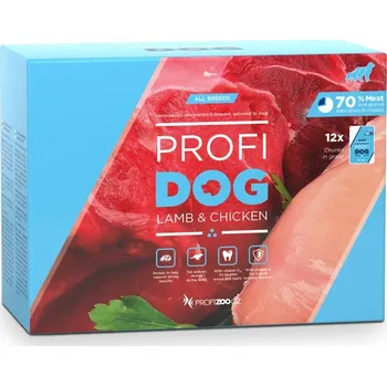 Krmivo pro psa PROFIDOG kapsička kousky s jehněčím a kuřecím v omáčce 12x100g