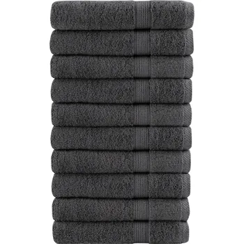 Utěrka vidaXL Prémiové ručníky SOLUND 10 ks antracitové 100x200 cm 600 g/m²