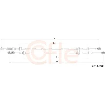 Tažné lanko, ruční převodovka, , COFLE, 92.2CB.AR001